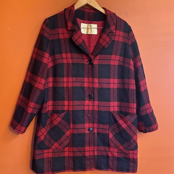 Vintage Pendleton wool plain blazer coat S/M - Picture 2 of 13